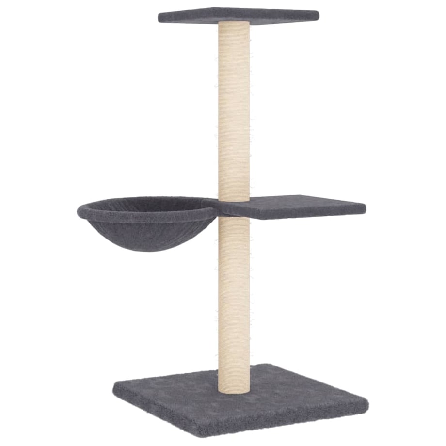 vidaXL Drapak dla kota z sizalowymi słupkami, ciemnoszary, 72 cm