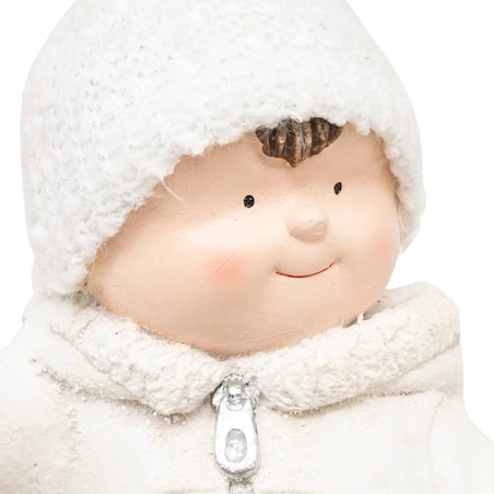 Figurka świąteczna Chłopiec w czapce z latarnią 40 cm