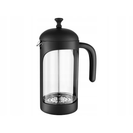 DZBANEK SZKLANY Z ZAPARZACZEM sitko imbryk na zioła herbatę 1 L TŁOK ręczny