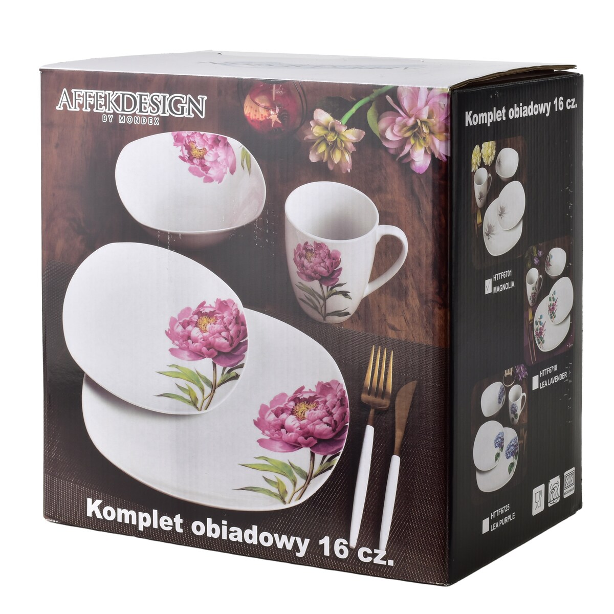 Serwis obiadowy 16-elementowy Lea Peony
