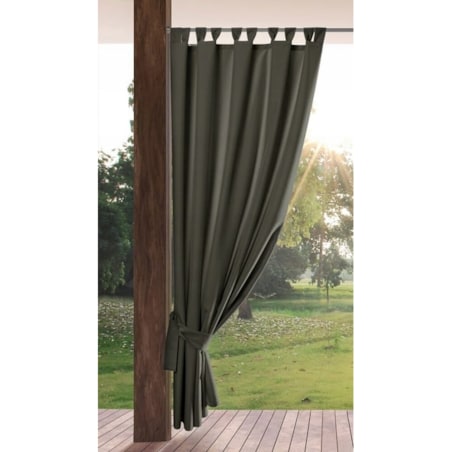 Zasłona Ogrodowa Tarasowa Wodoodporna 155 x 220 cm Grafitowa na Szelkach Rzep