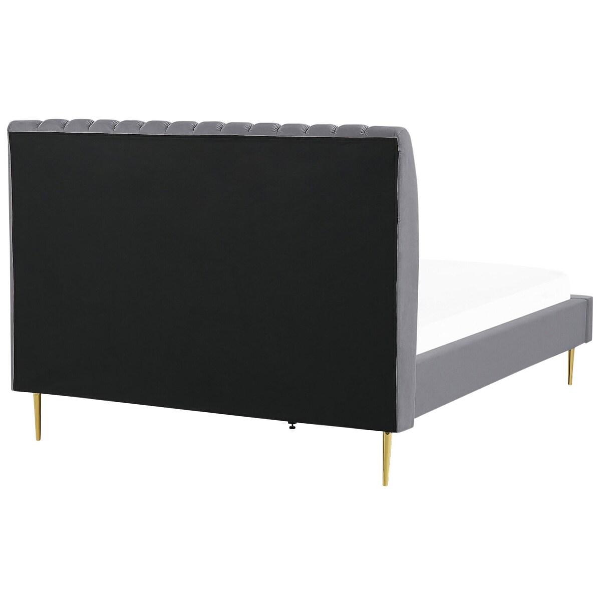 Łóżko welurowe 140 x 200 cm szare MARVILLE