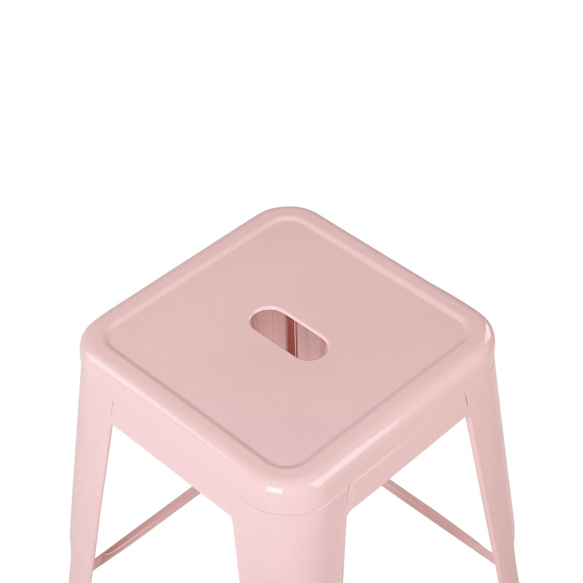 Zestaw 2 stołków barowych stalowych 60 cm różowy CABRILLO