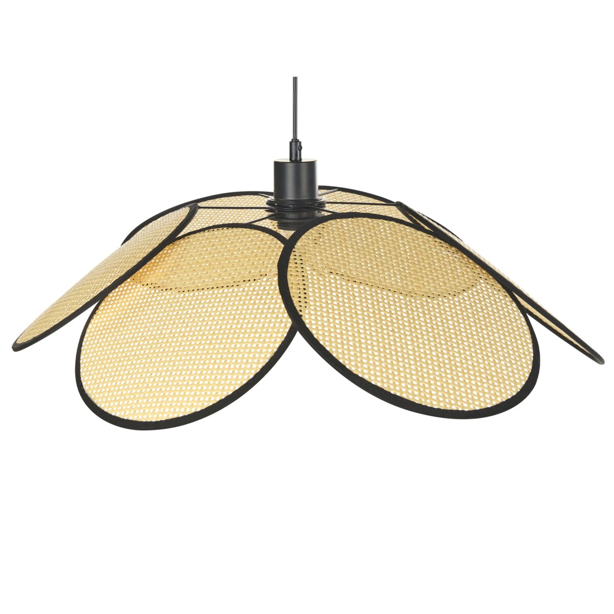 Lampa wisząca rattanowa naturalna z czarnym MEROO