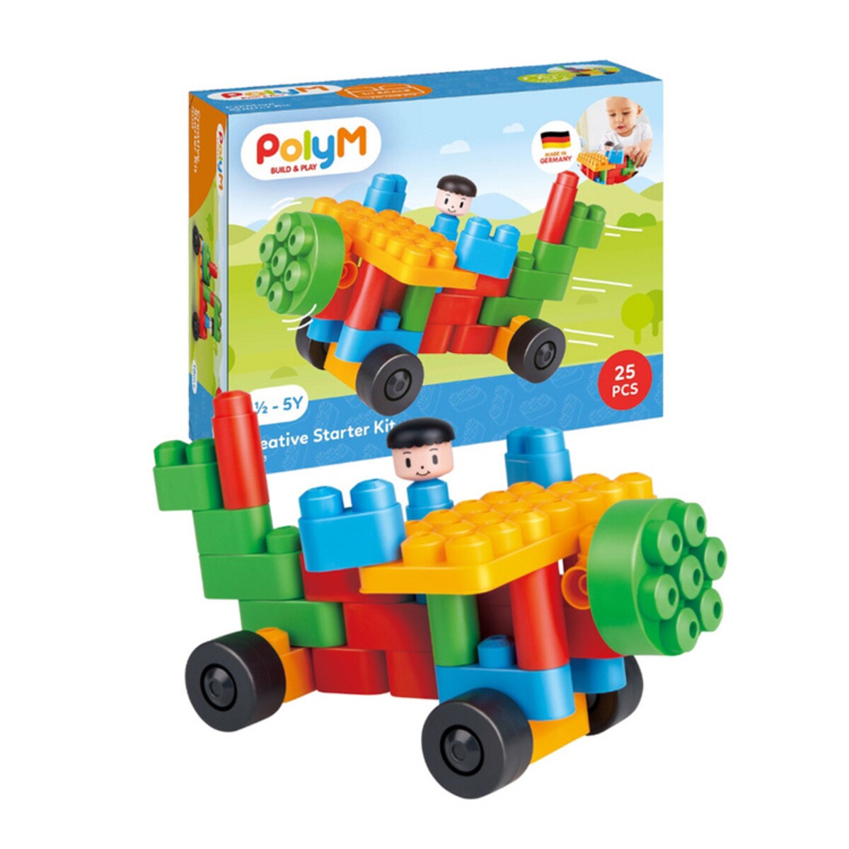 Miękkie Klocki Konstrukcyjne Kreatywny Zestaw Startowy 25 el. 18m+ PolyM