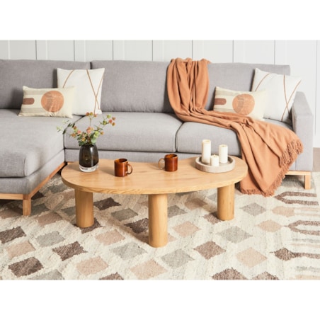 Stolik kawowy MDF Jasne drewno AUBURN