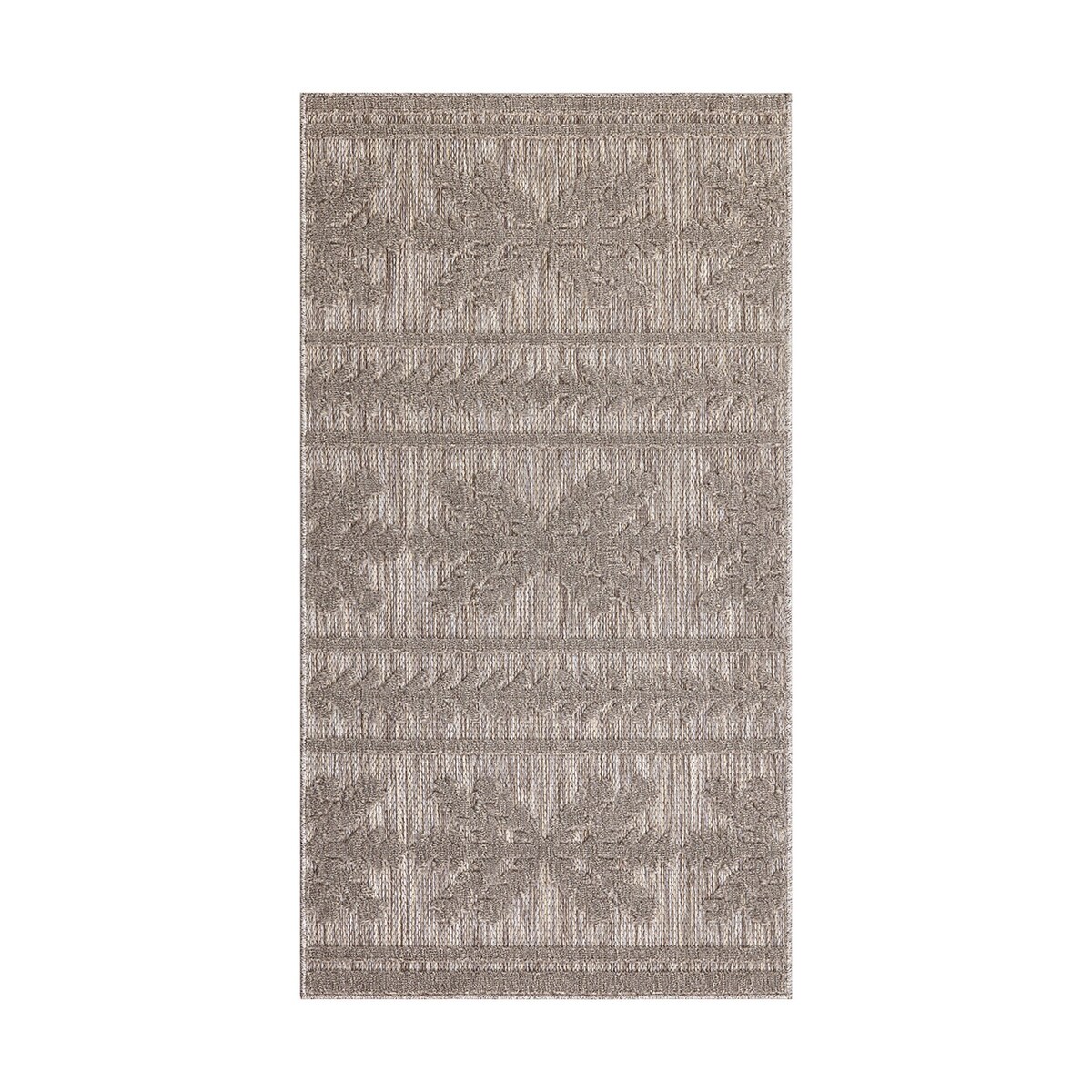 Dywan na zewnątrz i do wnętrz boho Sanori 4350 Brąz 150x150