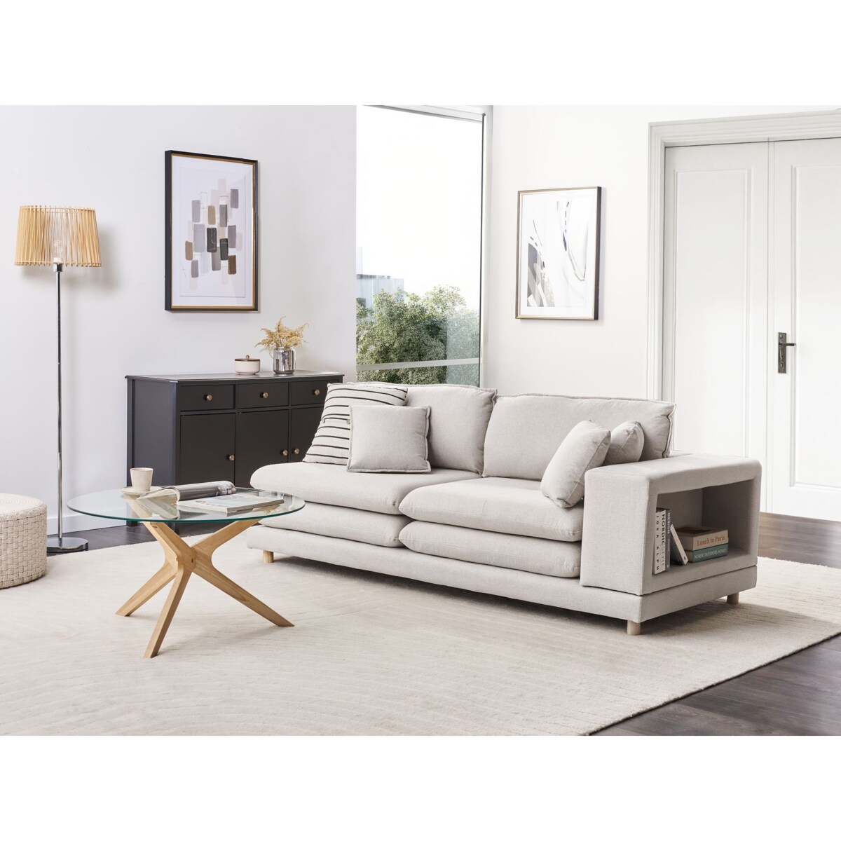 Sofa 2-osobowa beżowa HEDEN