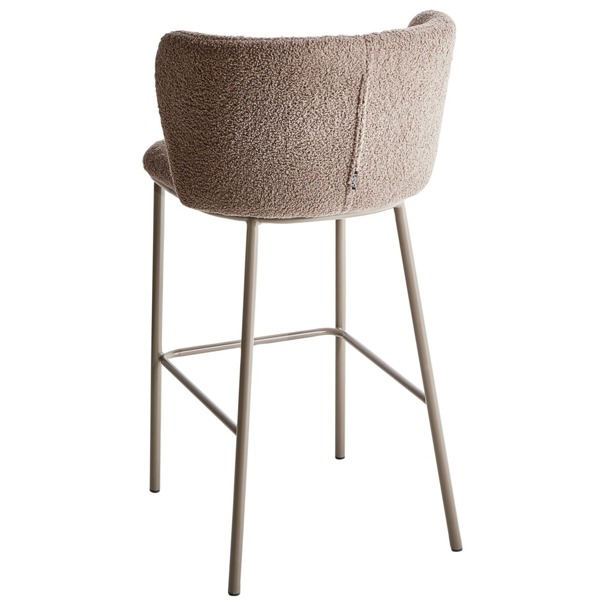 Zestaw 2 krzeseł barowych MINA II Boucle Brązowy