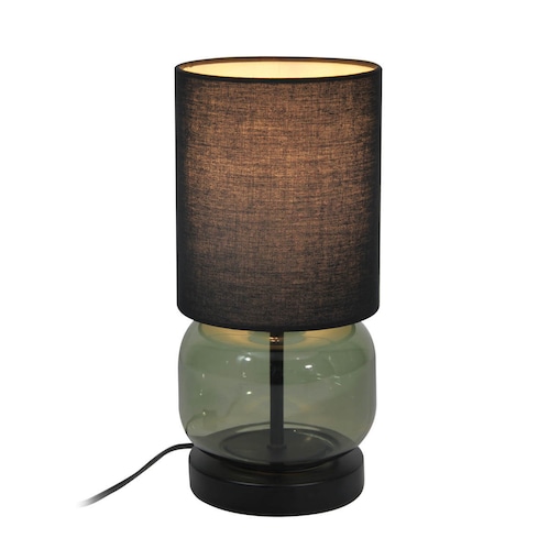 Lampka nocna z abażurem Dorme TB-63748-BL-GR Italux czarny zielony