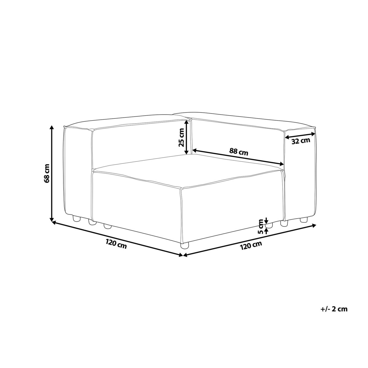 Moduł narożny ARDAL Sztruks Złamana biel Lewostronny