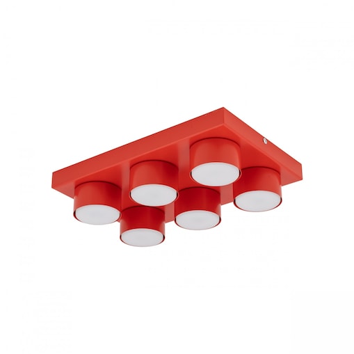 Lampa sufitowa BRIX RED 11294 TK Lighting czerwona nowoczesna LED