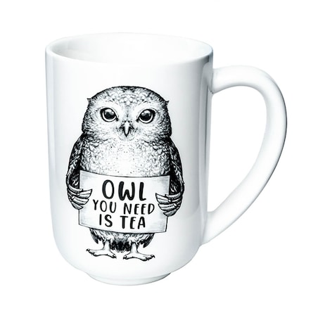 Kubek sowa- idealny zestaw do parzenia herbaty, piekny prezent dla mamy, taty, babci, dziadka, niej i niego, teściowej 400ml