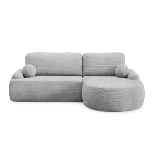 Zaokrąglony narożnik CLEO II z funkcją spania, wersja prawa, Poso 110