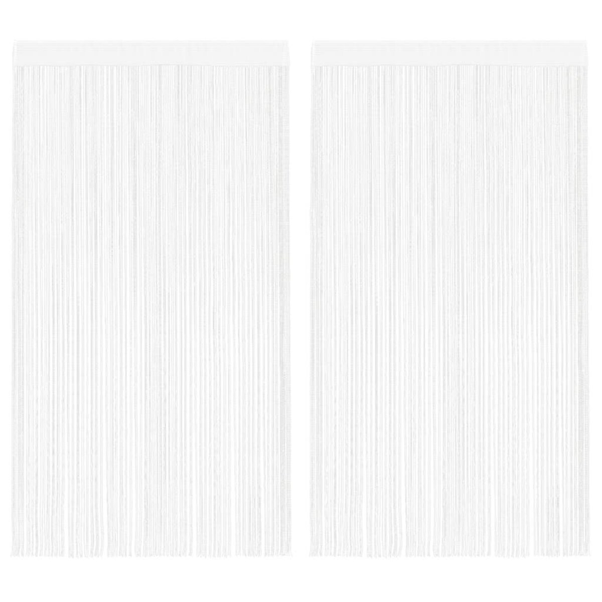 vidaXL Zasłony sznurkowe, 2 sztuki, 140 x 250 cm, białe