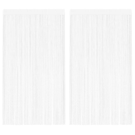 vidaXL Zasłony sznurkowe, 2 sztuki, 140 x 250 cm, białe