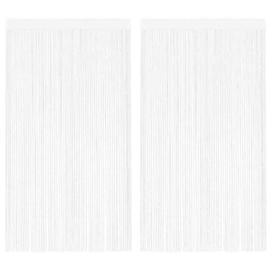vidaXL Zasłony sznurkowe, 2 sztuki, 140 x 250 cm, białe