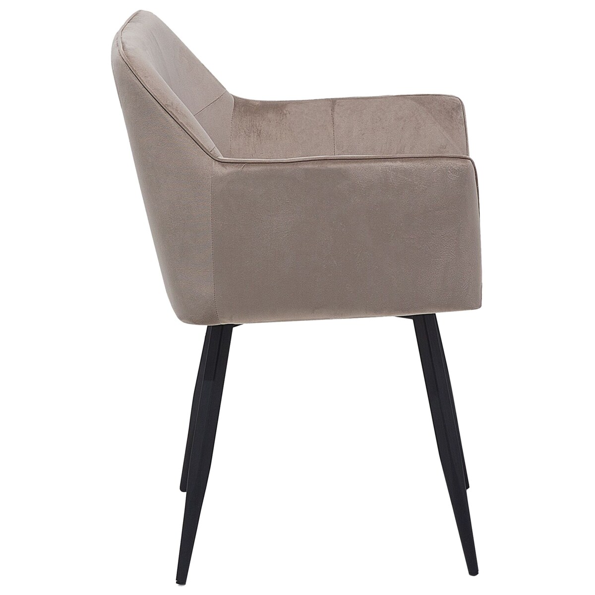 Zestaw 2 krzeseł welurowy beżowoszary JASMIN