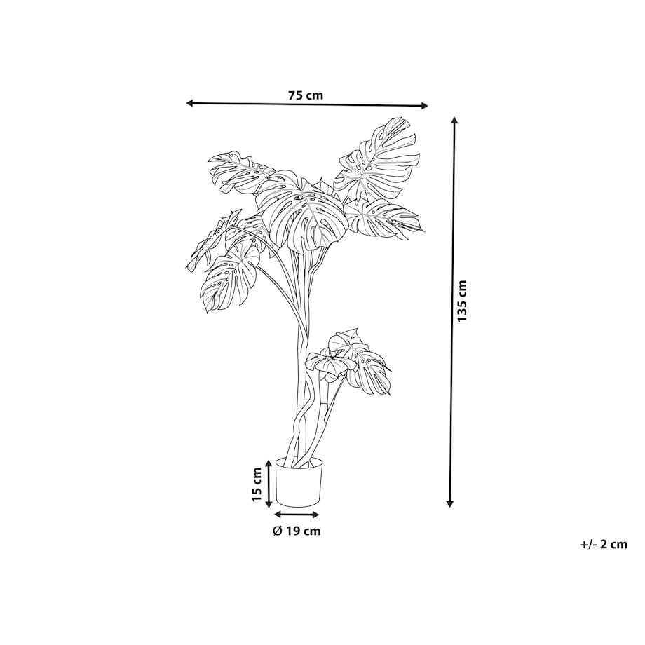 Sztuczna roślina MONSTERA PLANT 135 cm Zielony