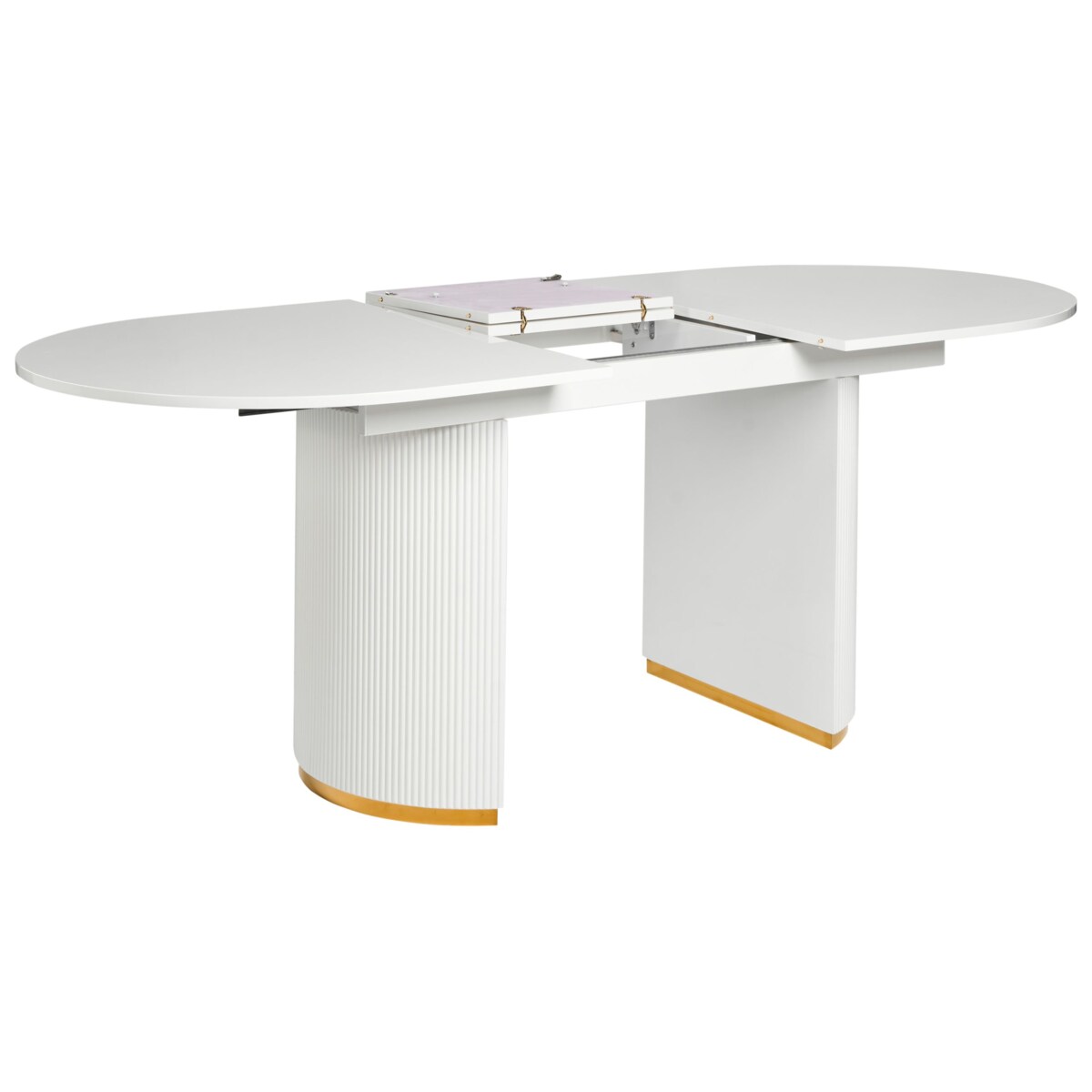 Stół do jadalni rozkładany DULVERTON Biały 160/200 cm 90 cm