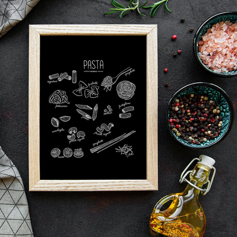 plakat pasta menu 50x70 cm