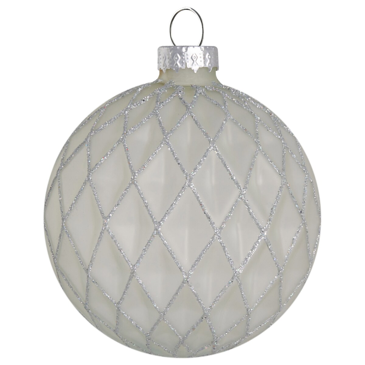 Zestaw 35 bombek FROSTFALL Szkło Szary