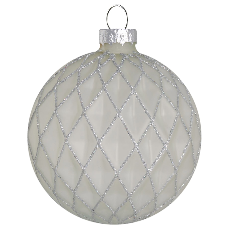 Zestaw 35 bombek FROSTFALL Szkło Szary