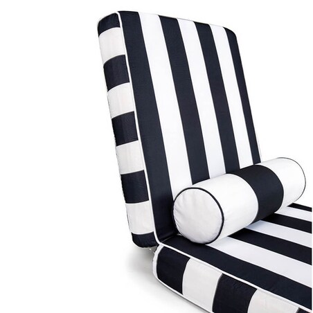 Materac ogrodowy z poduszką Azure 5900168832312 King Home czarny biały