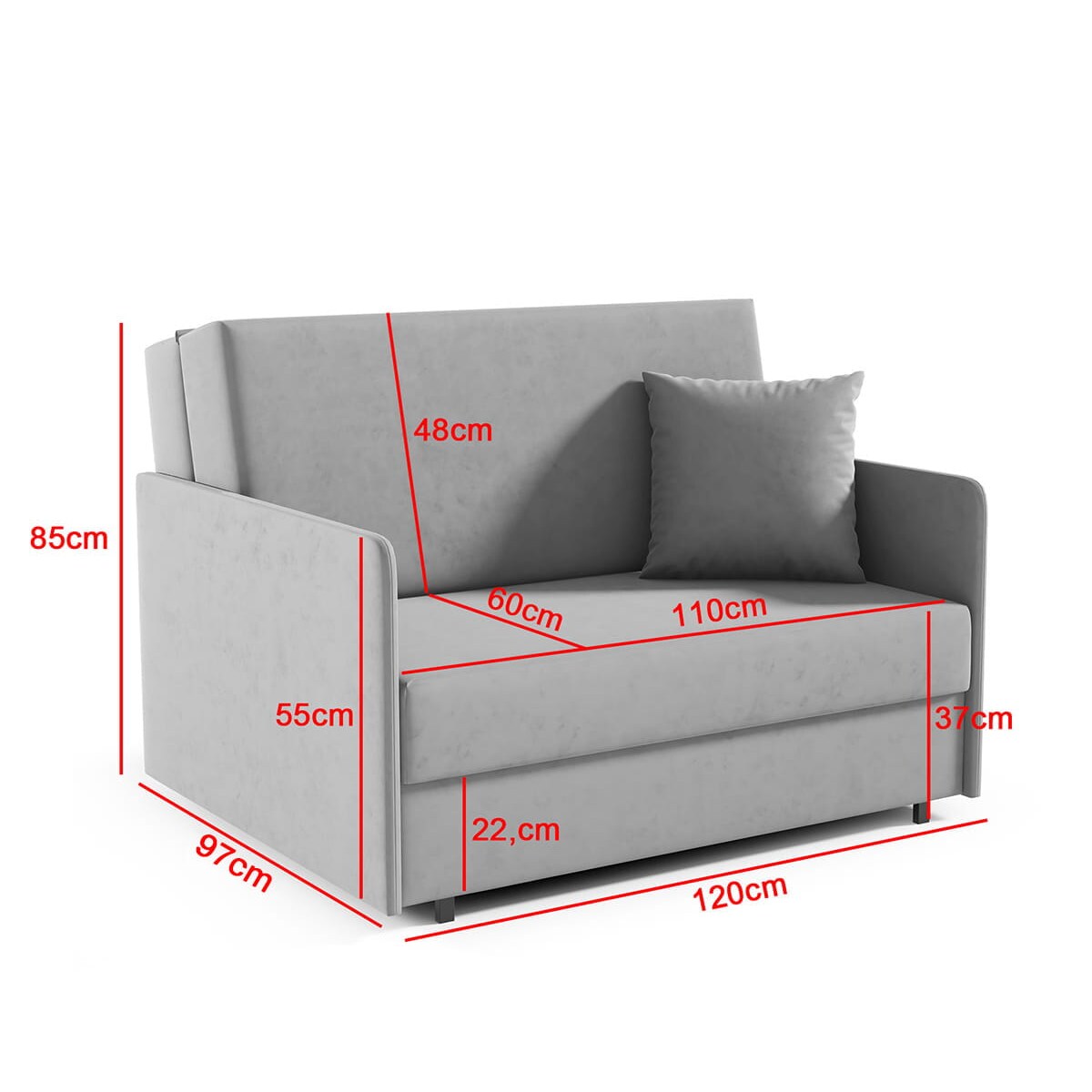 Kanapa Amerykanka York II pikowana, tkanina Kronos 01