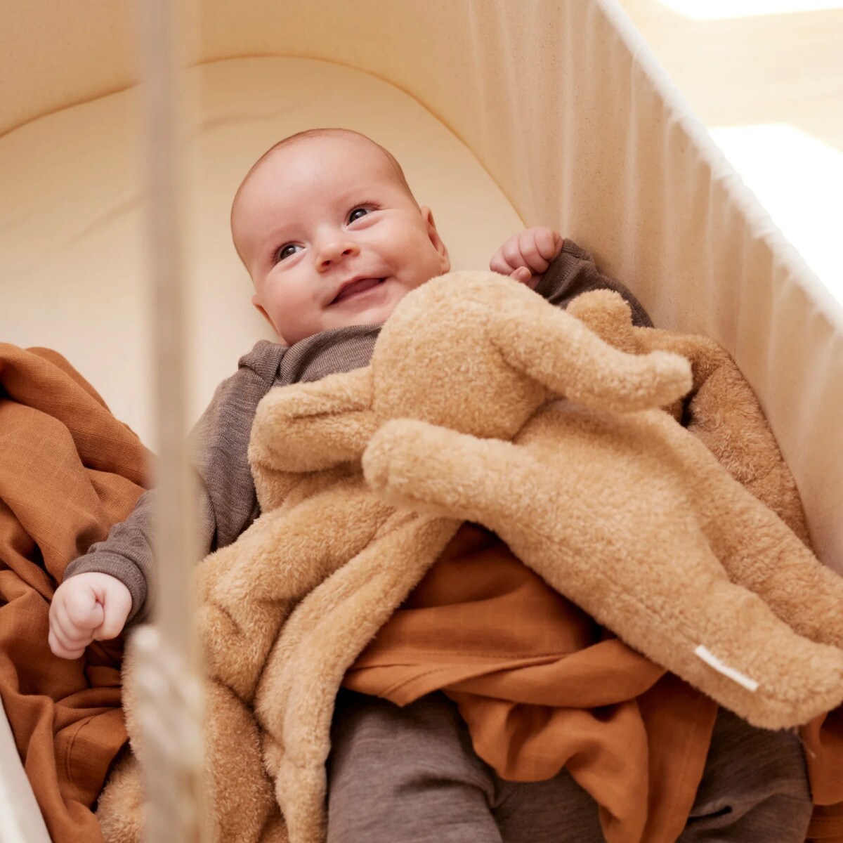 Stabilizator dla dziecka, pluszak obciążeniowy - słoń, brązowy