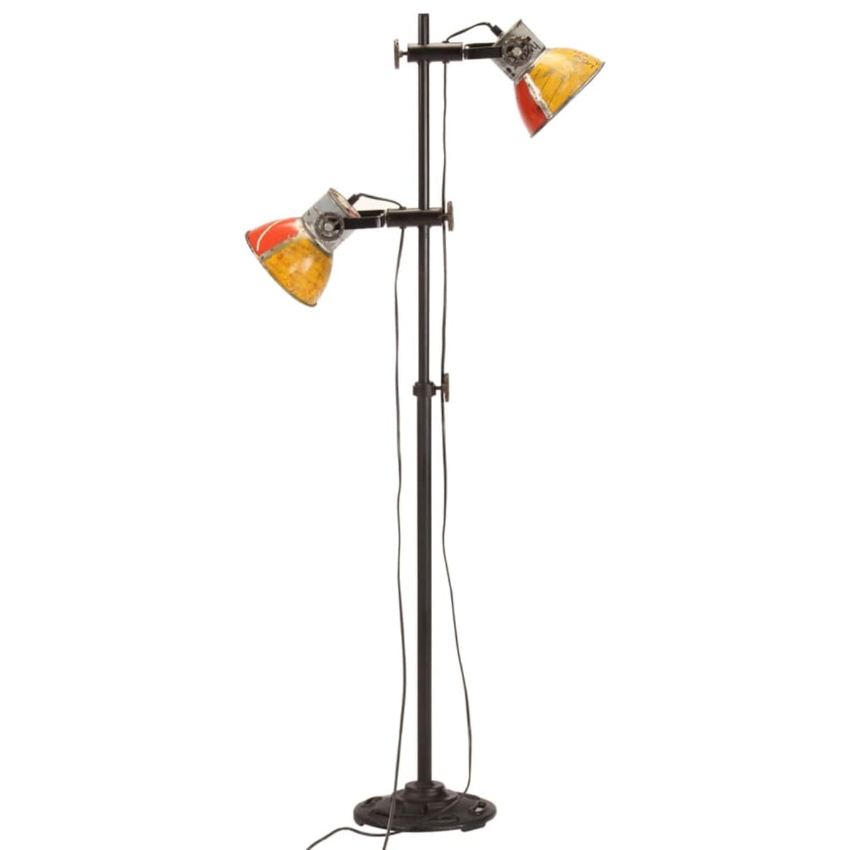 vidaXL Lampa podłogowa z 2 kloszami, kolorowa, E27