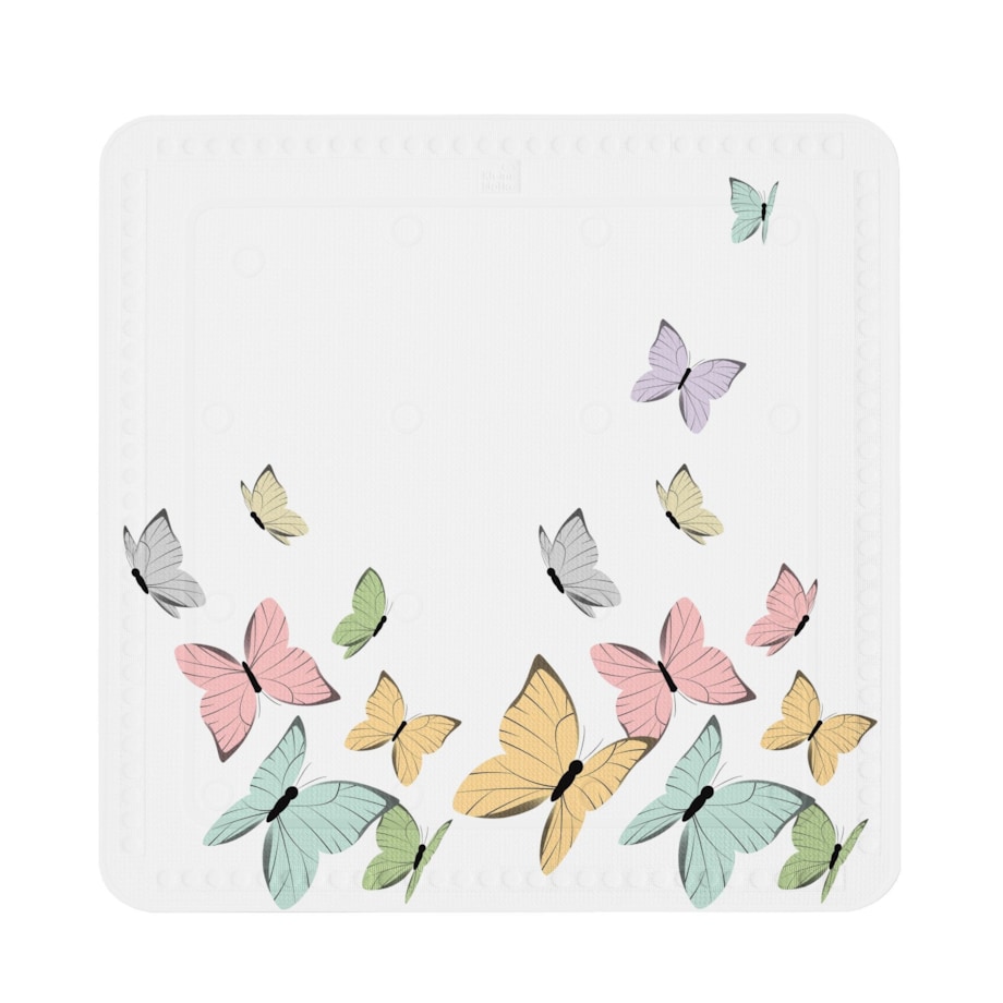 Kleine Wolke Butterflies Mata bezpieczeństwa pod prysznic biały motyle 55x 55 cm