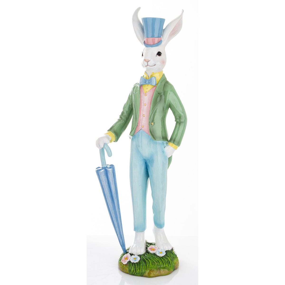 Dekoracja - królik z parasolem 44,5x15x10,5 cm