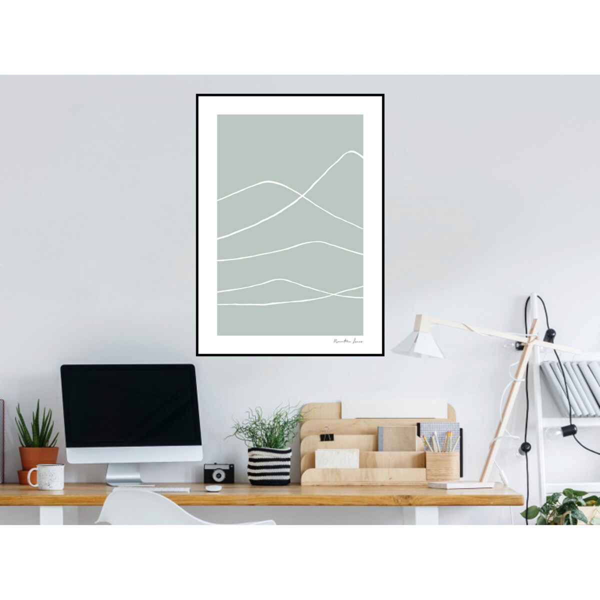 Poster Story, Plakat, Obraz - Górska Biała Linia, wymiary 42 x 60 cm