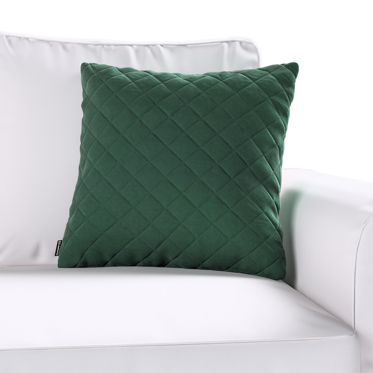 Poszewka Kinga pikowana 43 x 43 cm 43x43 ciemny zielony