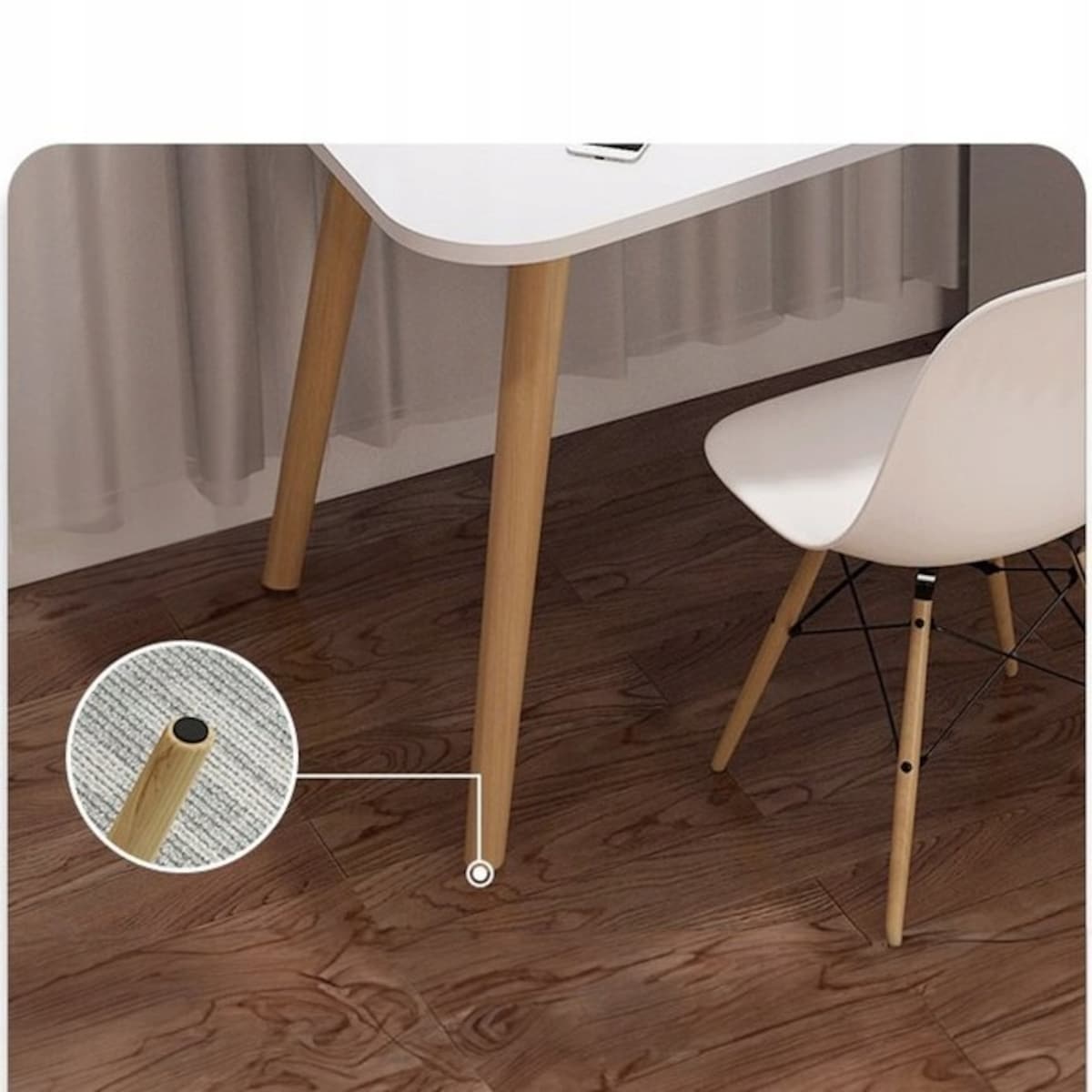 Biurko komputerowe do domu biura szuflady białe stolik 100 cm skandynawski