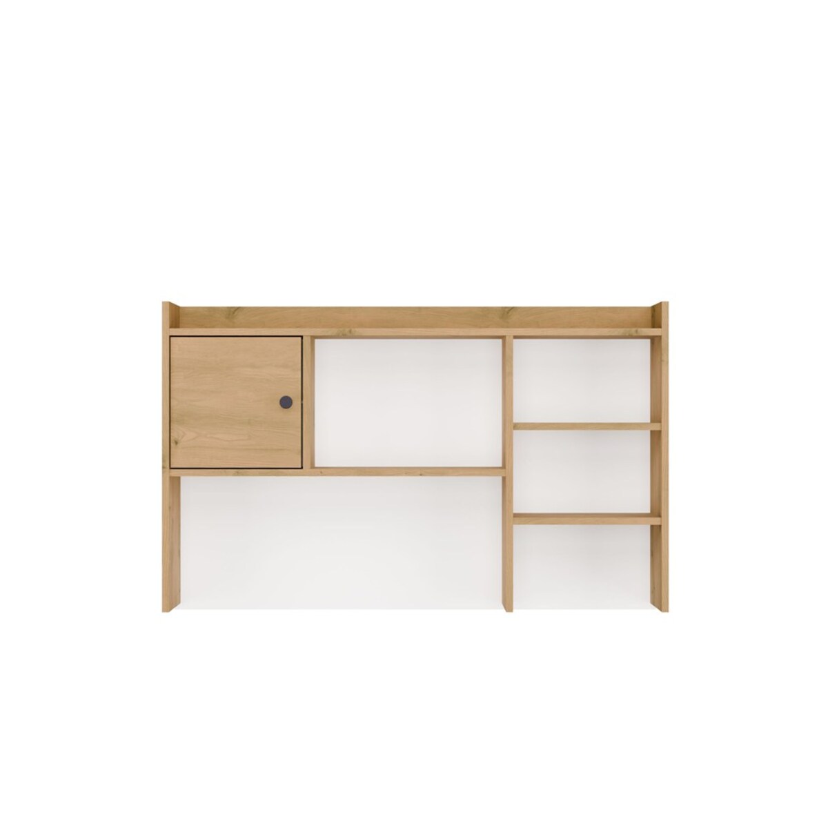 Nadstawka do Biurka 120 cm DĄB ARTISAN 1 Drzwi Regał Na Książki Dokumenty