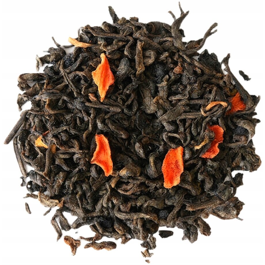 Herbata czerwona pu-erh ŻURAWINOWY premium sypana marchewka czarny bez 150g