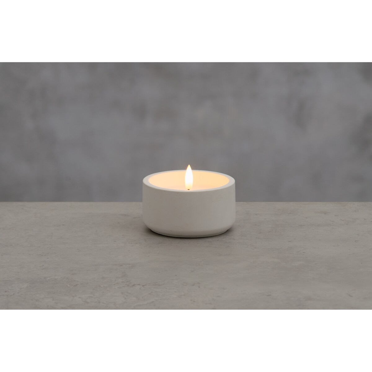 Świeca woskowa LED z płomieniem 3D, Ø 10 cm