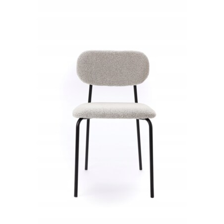 ZESTAW 2 SZTUK Krzesła NUVIA Szaro-Czarne Tapicerowane Nowoczesne Loft