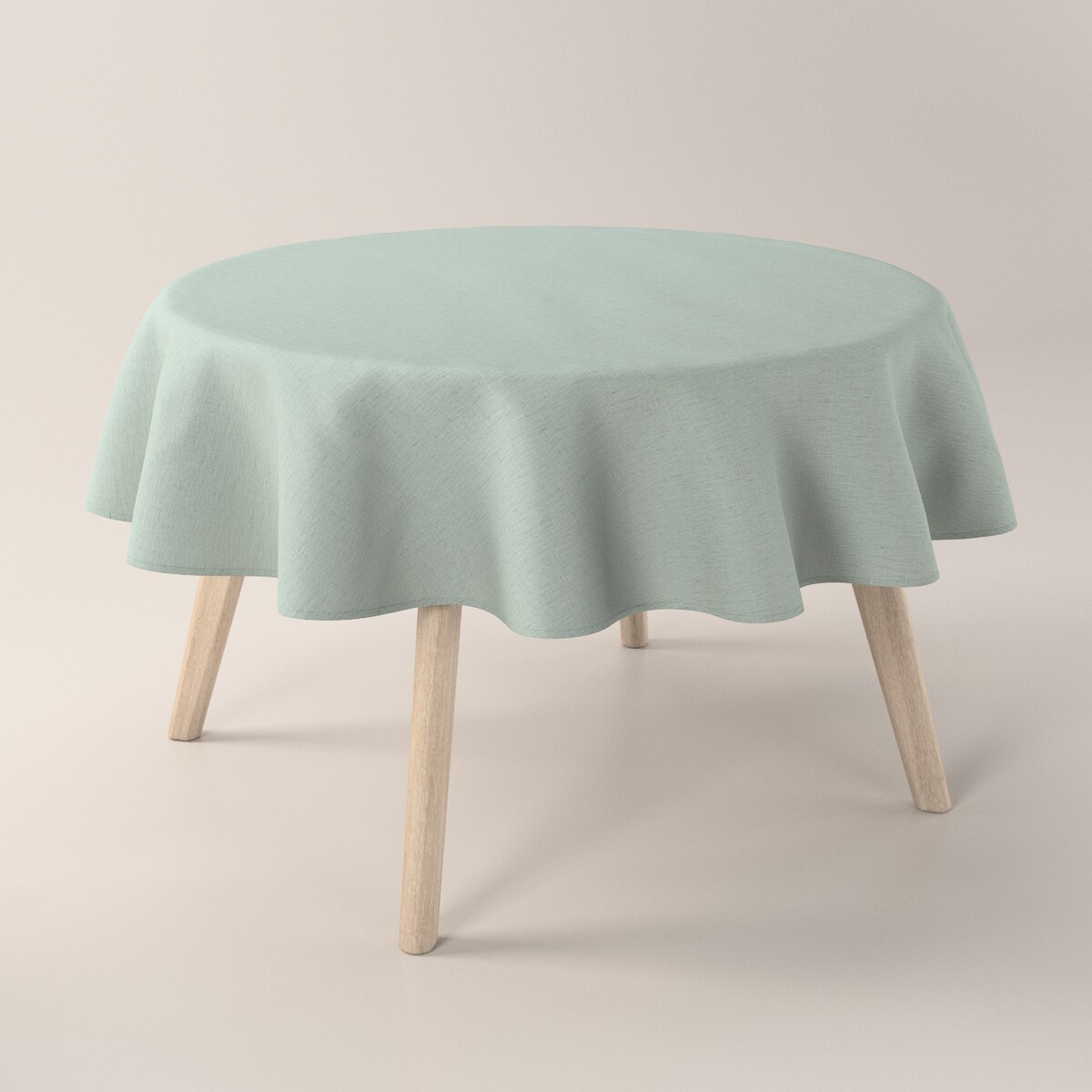 Obrus okrągły 130 x 130 cm jasny szary