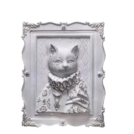 Malowanie 3D - Płaskorzeźba Królewski kot