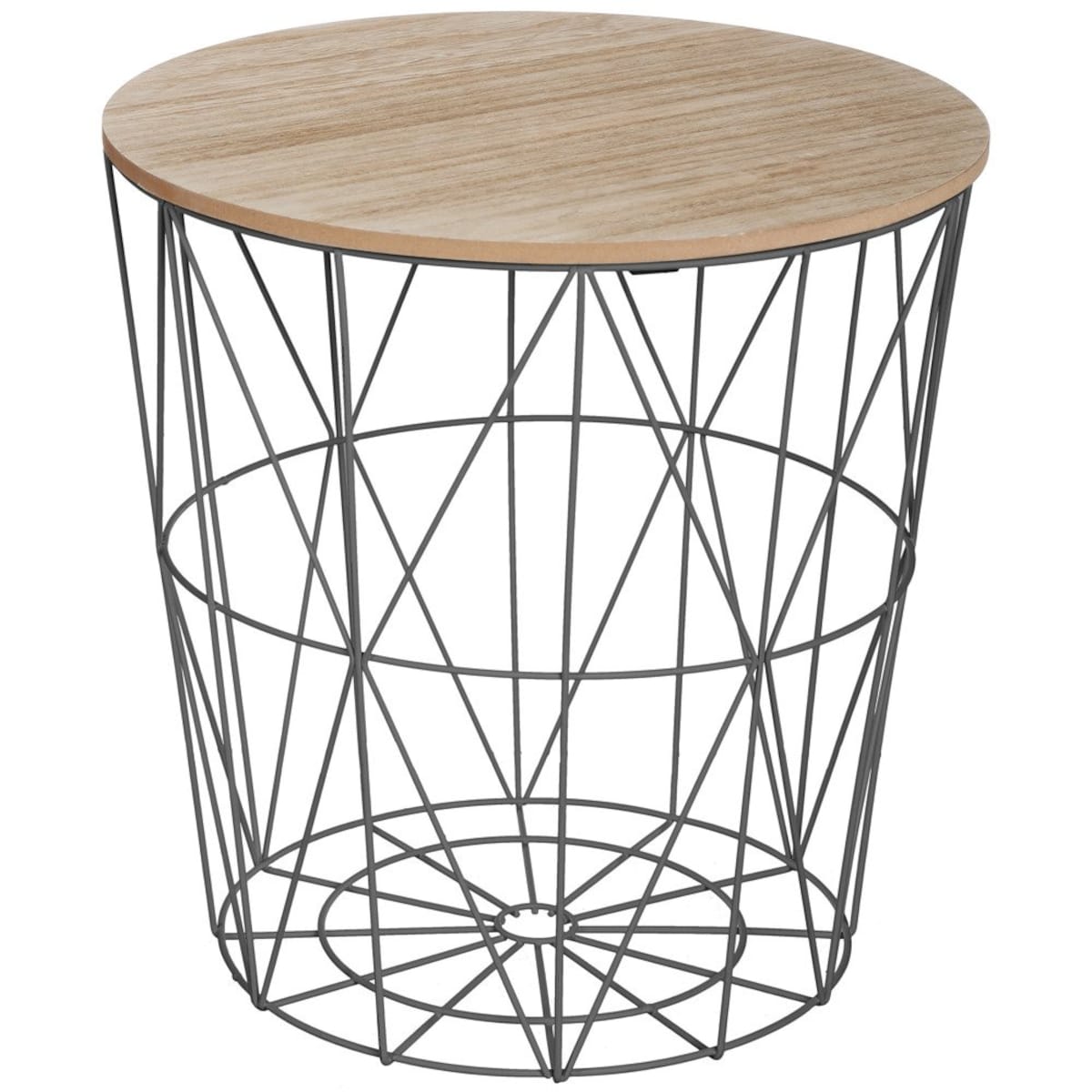 Stolik kawowy z funkcją schowka, kosz, 2w1