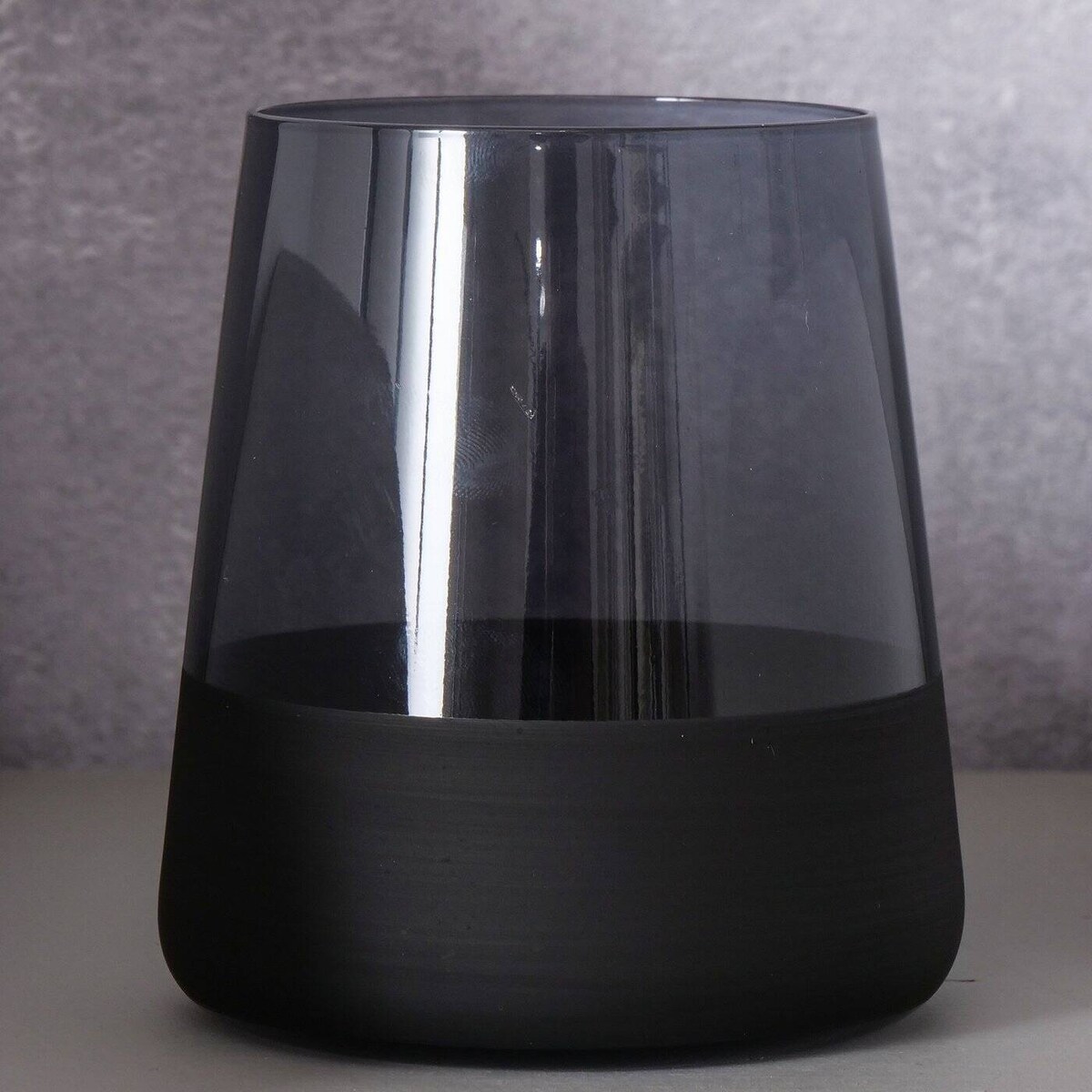 Szklanka do wody lub drinków MOLUNA, czarne szkło, 380 ml