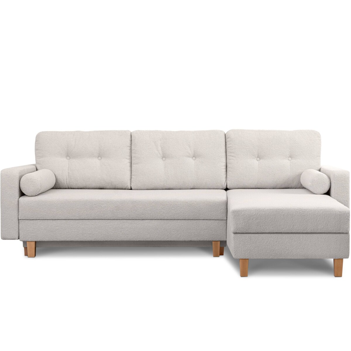 KONSIMO ERISO Narożnik biały owca, składany, prawy/lewy