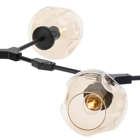 Zwis molekuły Modern orchid ST-1232-9 BLACK AMBER Step bursztynowa czarna