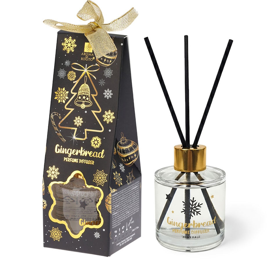 Patyczki Zapachowe Dyfuzor Zapach Świąteczny Odświeżacz Powietrza 50 Ml Śnieżynka Piernik