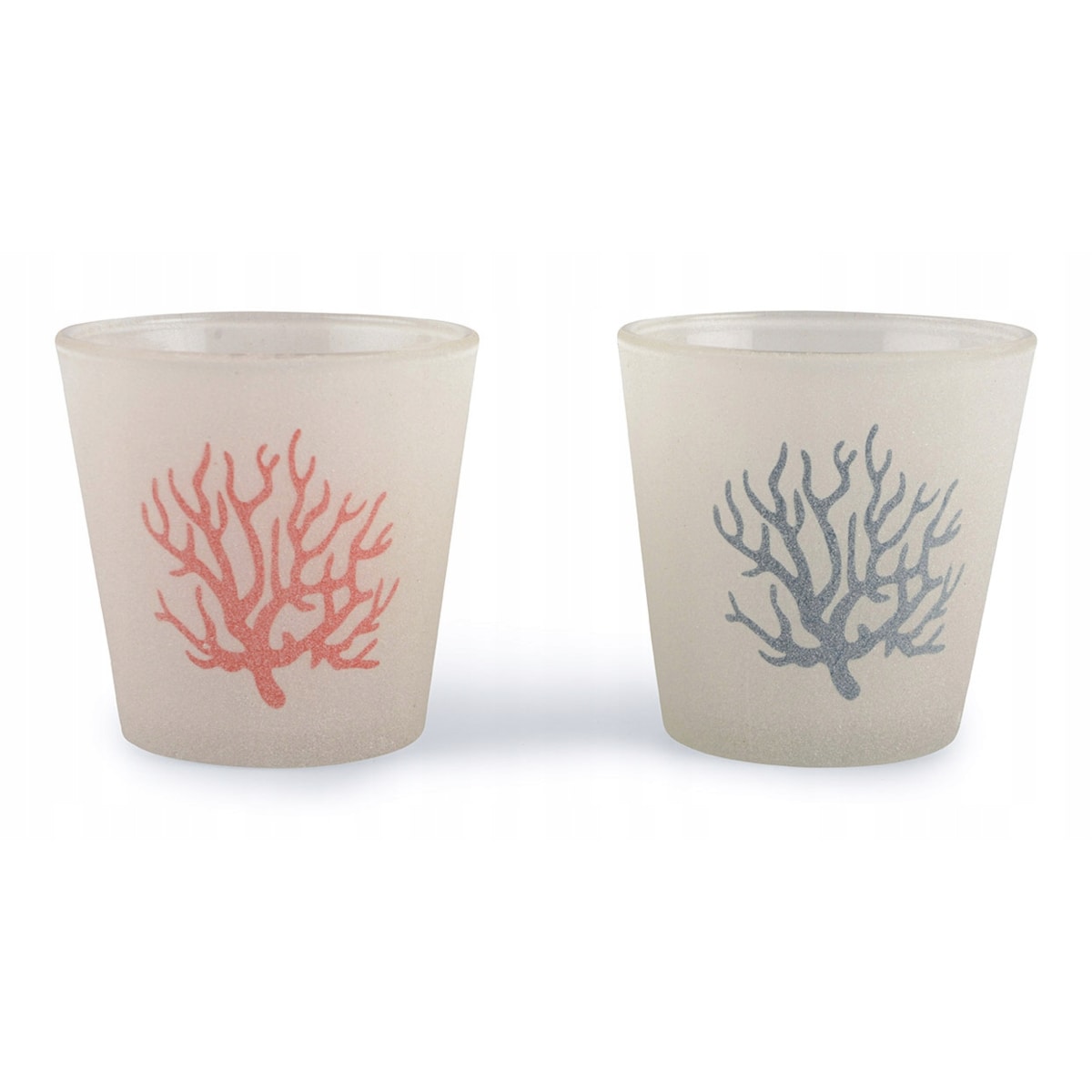 2 szt. ŚWIECZNIK tealight SZKLANY drzewo
