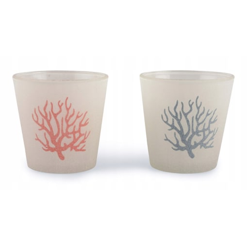 2 szt. ŚWIECZNIK tealight SZKLANY drzewo