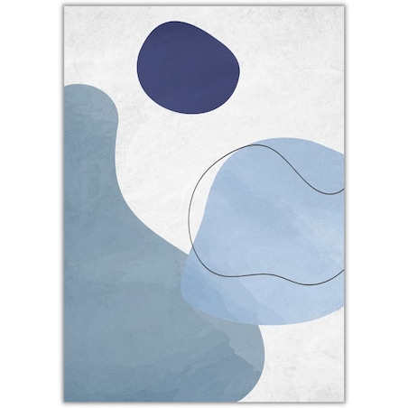 plakat blue shapes 2 30x40 cm